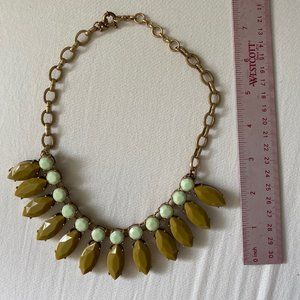 JCrew Chunky Aquamarine/Green Necklace
